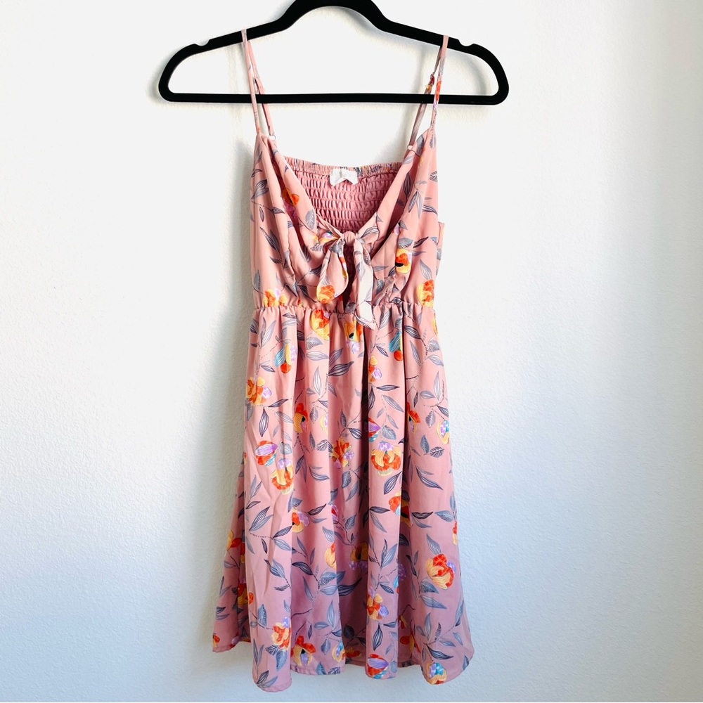 Sienna Sky spring dress with knot tie